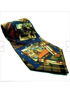 Old Time Golf Plaid Silk Tie